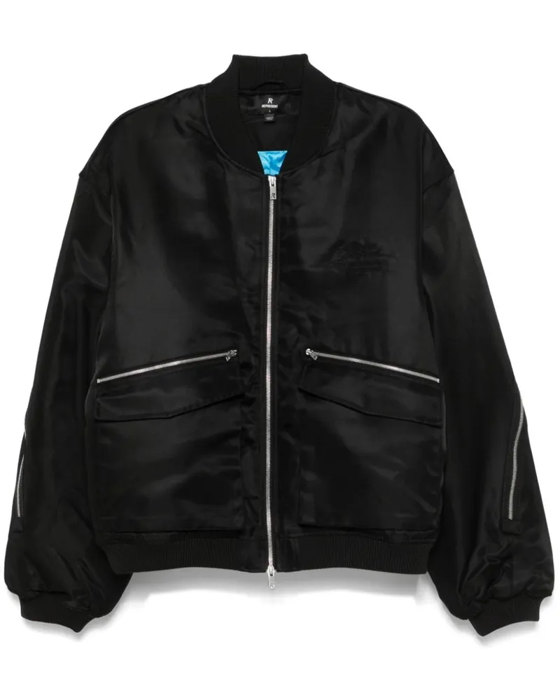 REPRESENT Bomberjacke mit Reißverschlussdetail - Schwarz Schwarz