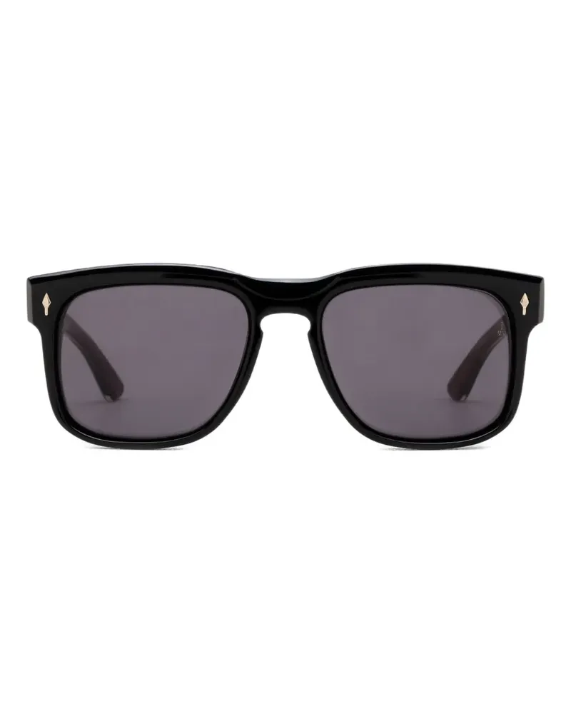 Jacques Marie Mage Wesley Sonnenbrille mit quadratischem Gestell - Schwarz Schwarz