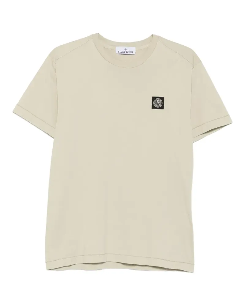 Stone Island T-Shirt mit Logo-Patch - Nude Nude