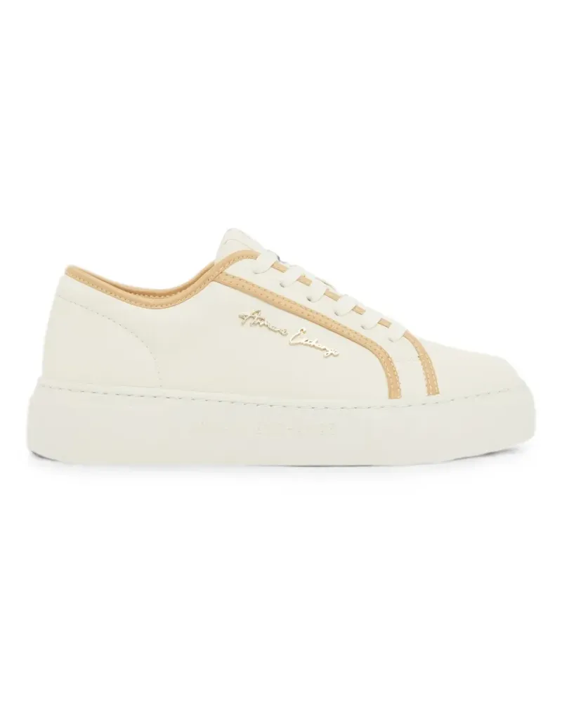 Armani Exchange Sneakers mit Logo-Schild - Weiß Weiß