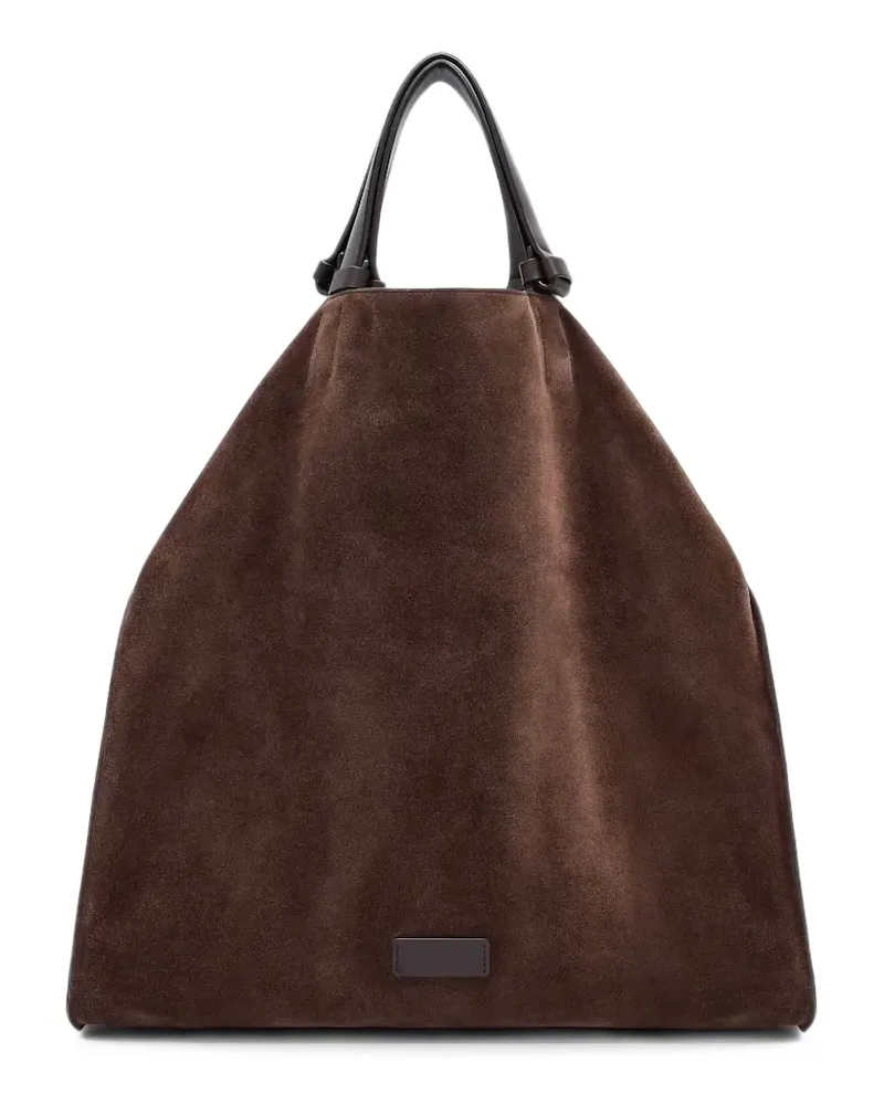 Giorgio Armani Tote Bag mit Logo-Patch - Braun Braun