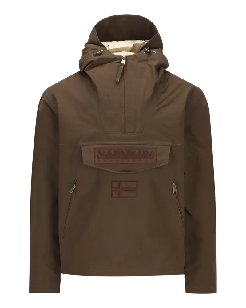 Napapijri Rainforest Next logo-appliqué raincoat - Braun Braun