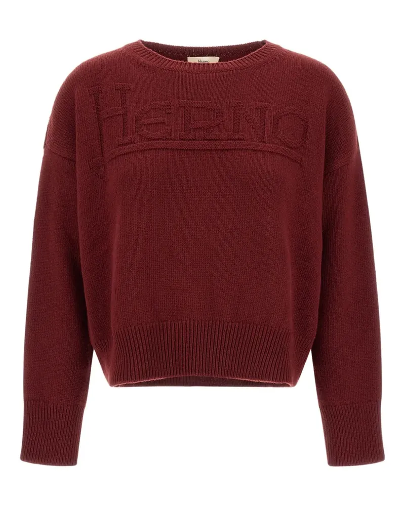 Herno Pullover mit rundem Ausschnitt - Rot Rot