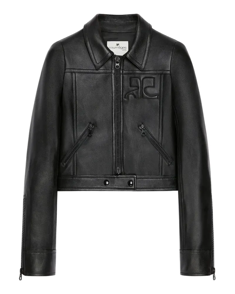 Courrèges Jacke mit Logo-Detail - Schwarz Schwarz