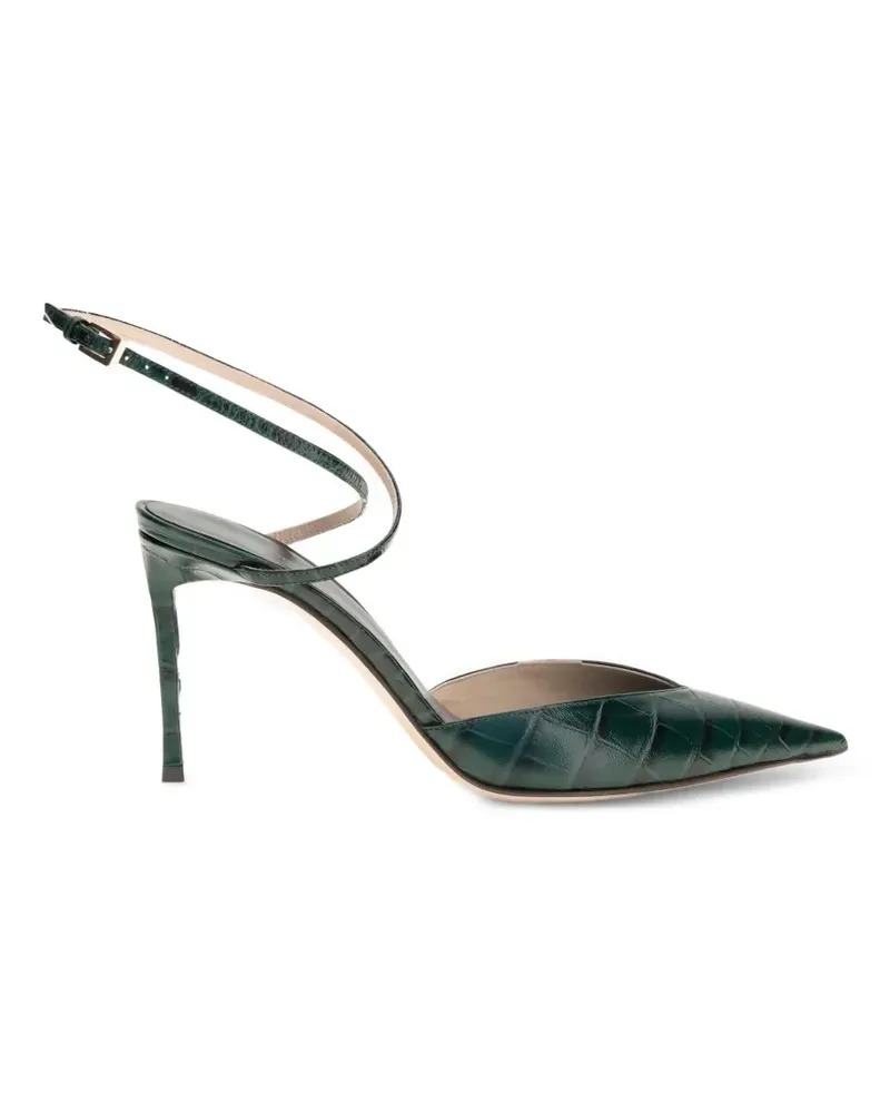 Tom Ford Pumps mit Kroko-Optik - Grün Grün