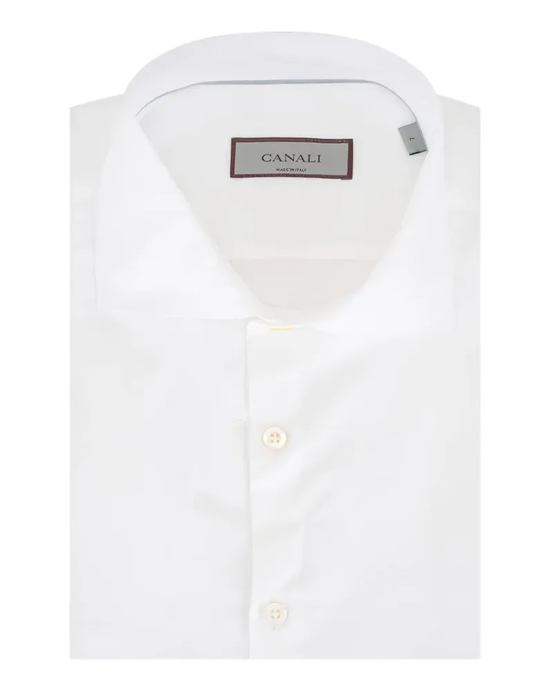 Canali Klassisches Hemd - Weiß Weiß