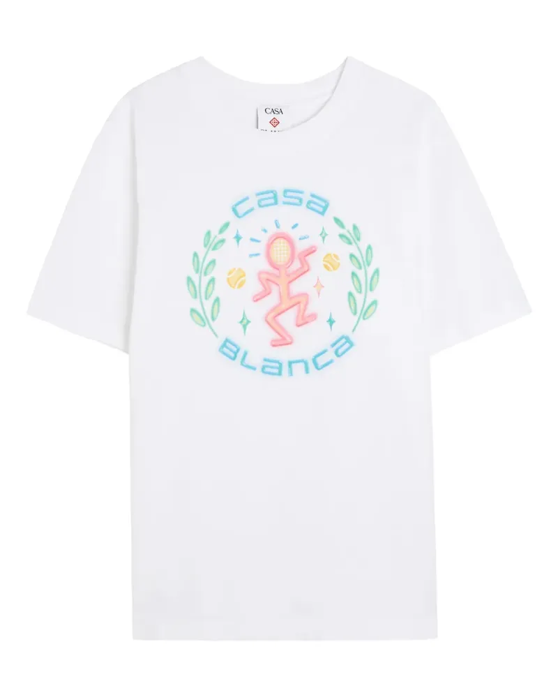 Casablanca Paris T-Shirt mit grafischem Print - Weiß Weiß