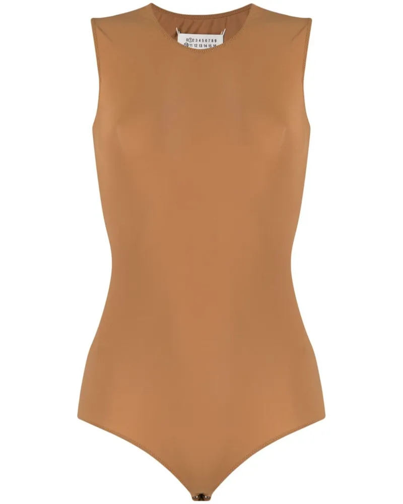 Maison Margiela Body mit rundem Ausschnitt - Braun Braun