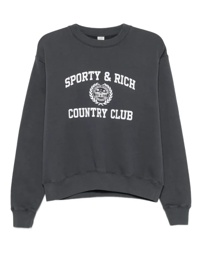 SPORTY & RICH logo-print sweater - Grau Grau