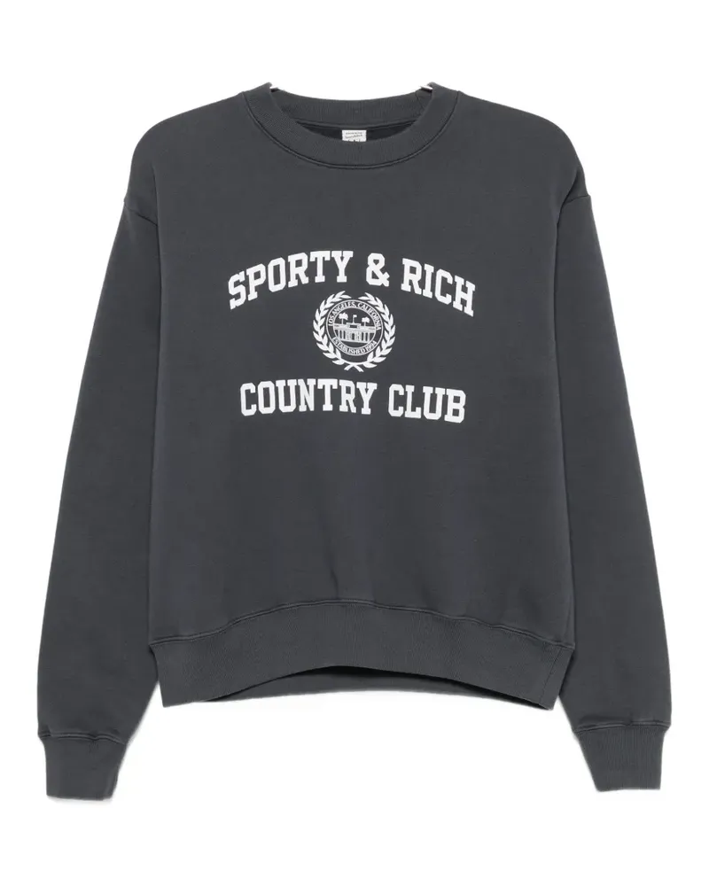 SPORTY & RICH logo-print sweater - Grau Grau