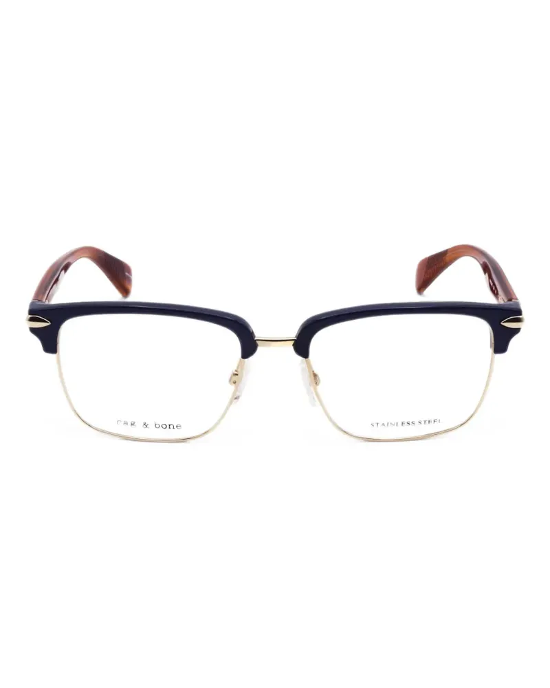 Rag & Bone Brille mit eckigem Gestell - Blau Blau