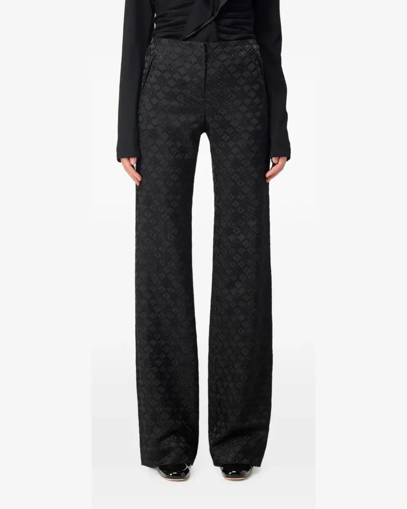 Alberta Ferretti Jacquard-Hose - Schwarz Schwarz
