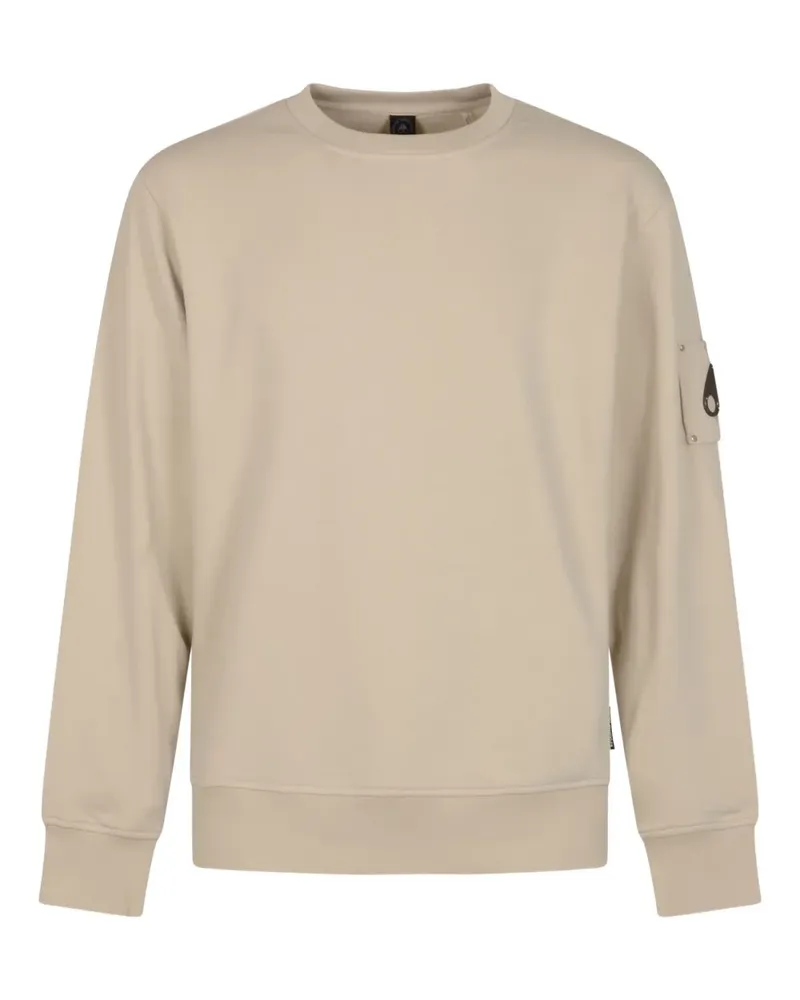 Moose Knuckles logo-patch sweatshirt - Nude Nude