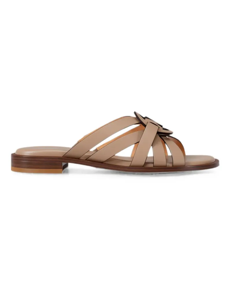Michael Kors Erika logo-plaque sandals - Nude Nude