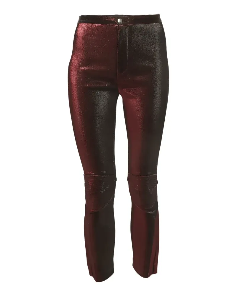 Area knitted-knee straight-leg trousers - Rot Rot