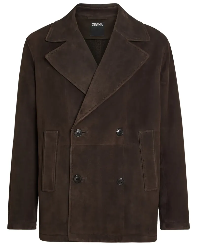 Ermenegildo Zegna Shearling-Sakko - Braun Braun