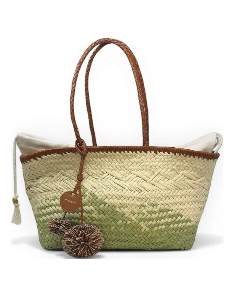 Gianni Chiarini Paloma braided-handle shoulder bag - Nude Nude