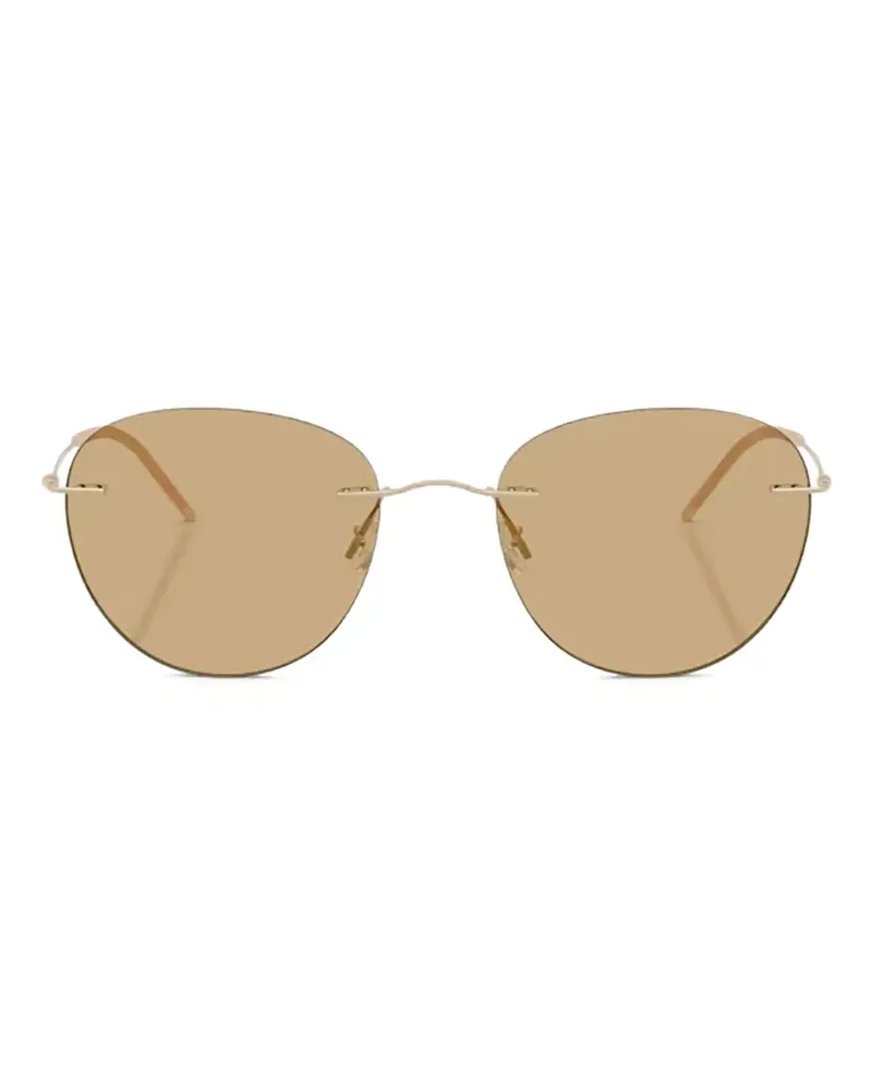 Giorgio Armani oval-frame sunglasses - Gold Gold