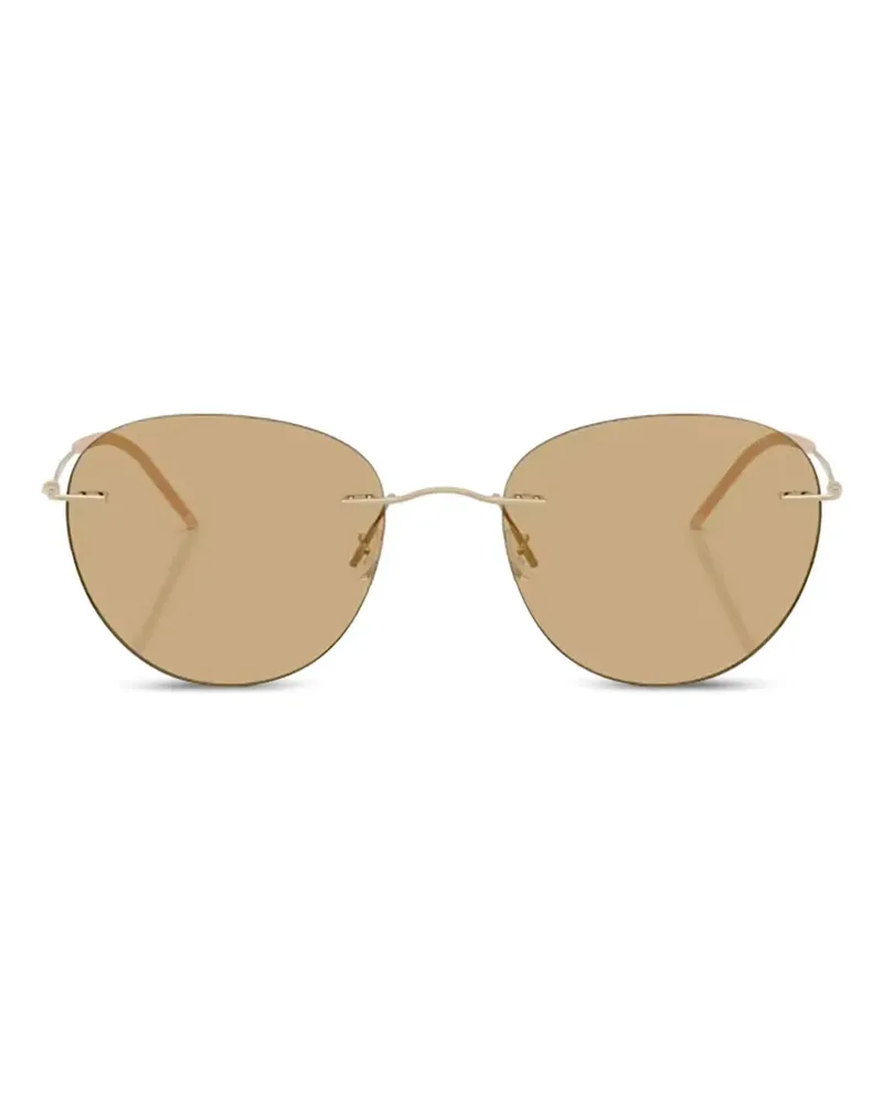 Giorgio Armani oval-frame sunglasses - Gold Gold