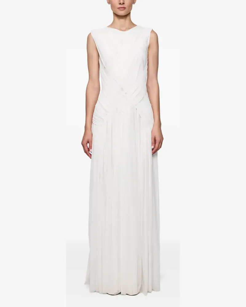 ATU Body Couture Maxikleid mit Falten - Weiß Weiß