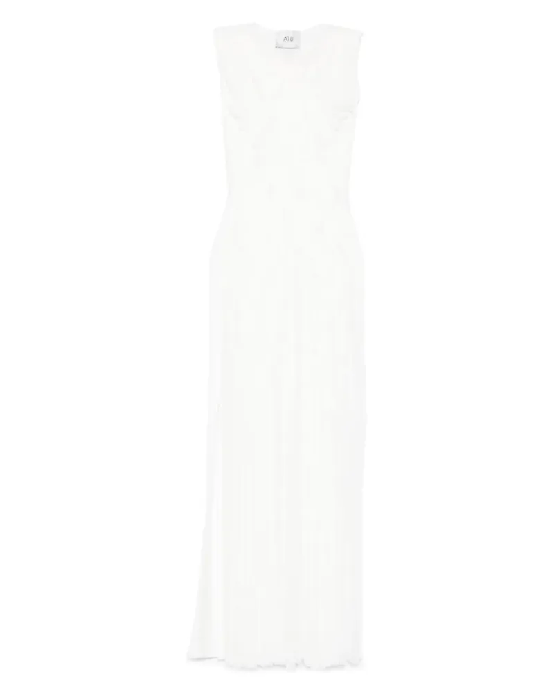 ATU Body Couture Maxikleid mit Falten - Weiß Weiß