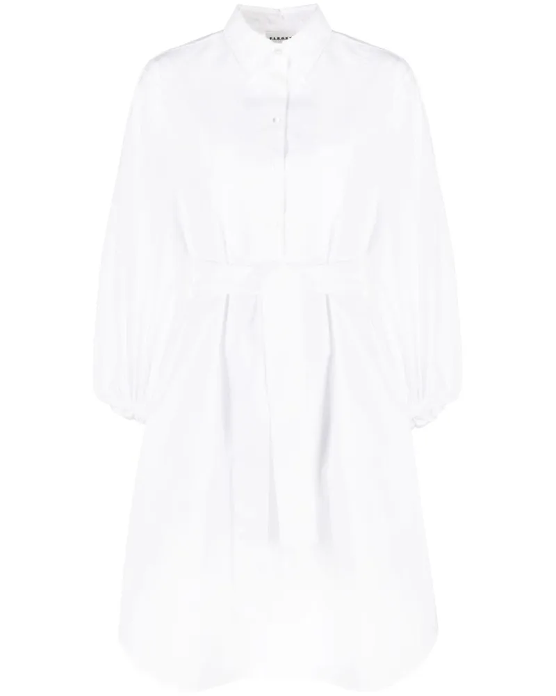 P.A.R.O.S.H. Hemdkleid mit Gürtel - Weiß Weiß