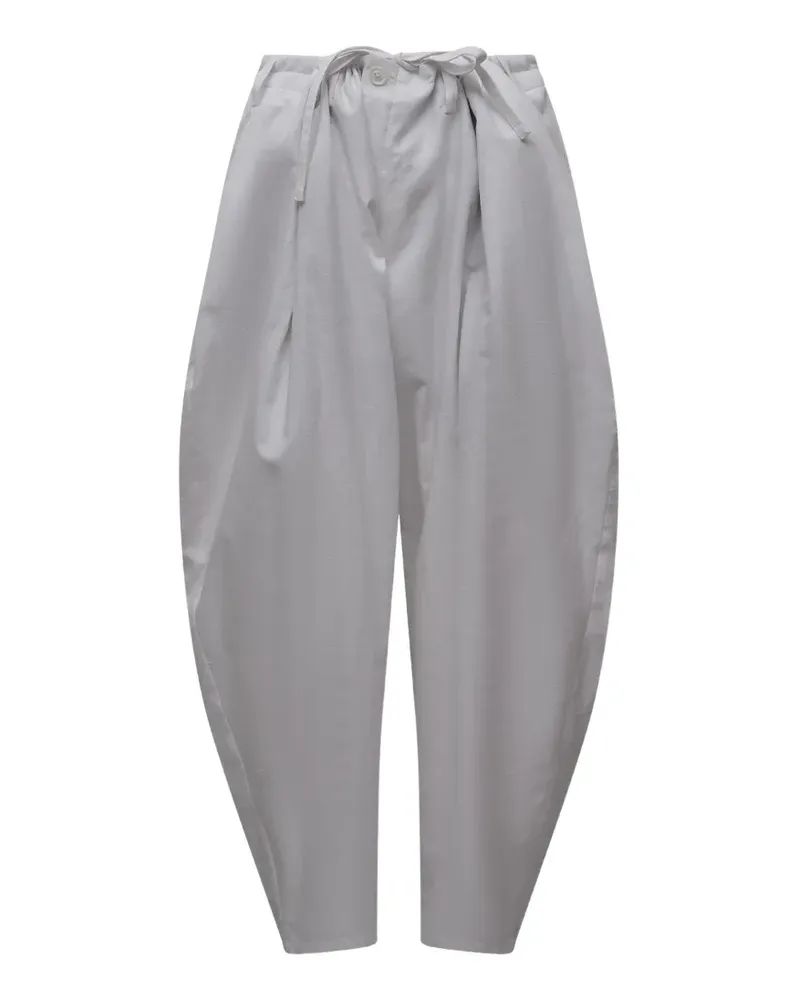 Yohji Yamamoto Khadi Hose mit Kordelzug - Weiß Weiß