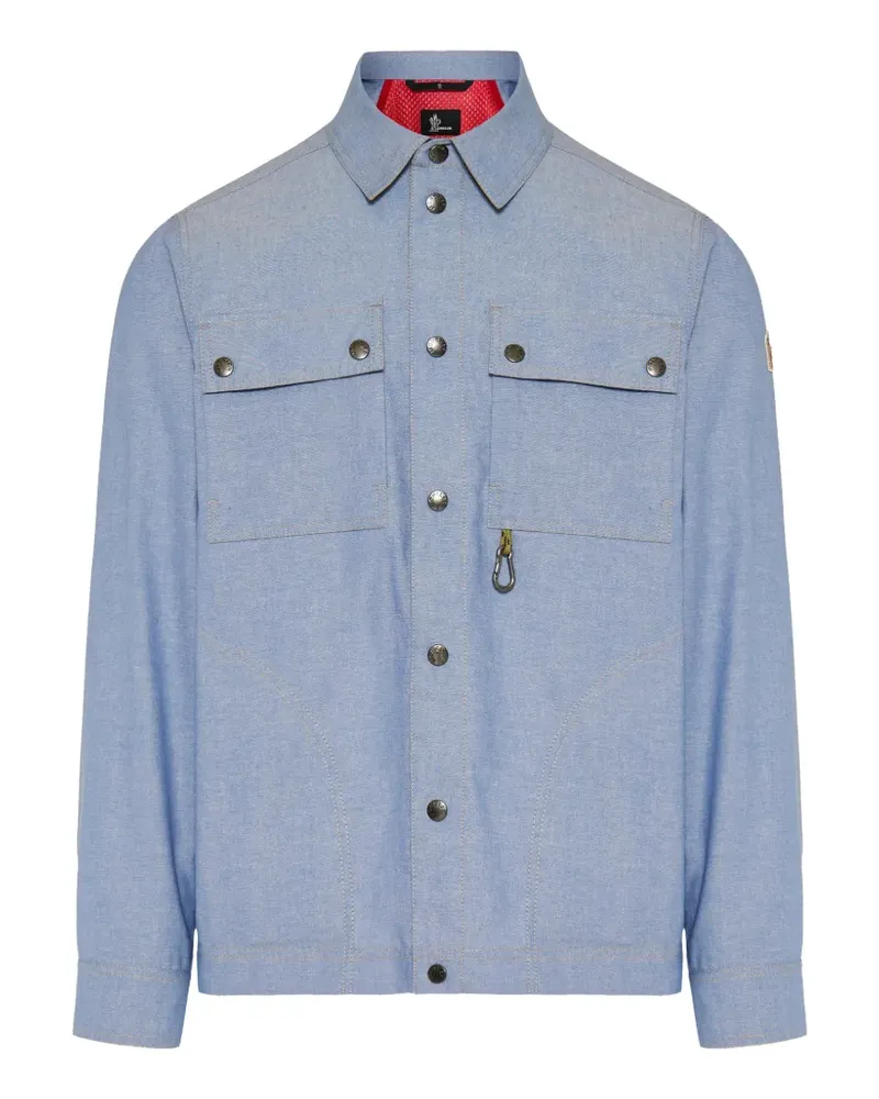 Moncler Hemd aus Chambray - Blau Blau