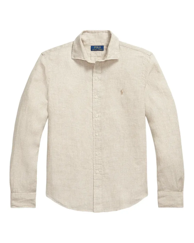 Ralph Lauren Kariertes Hemd mit Logo-Stickerei - Nude Nude