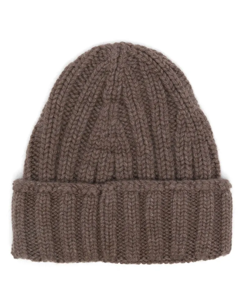 Dell'oglio Beanie aus Kaschmir - Braun Braun