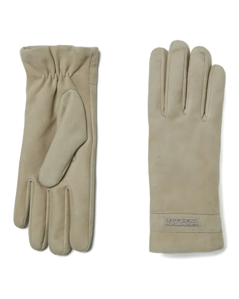Peserico Handschuhe aus Wildleder - Grün Grün
