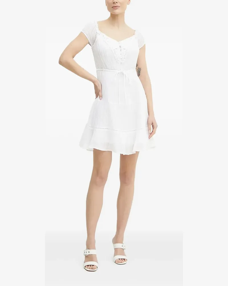 Guess Minikleid mit Spitzeneinsätzen - Weiß Weiß