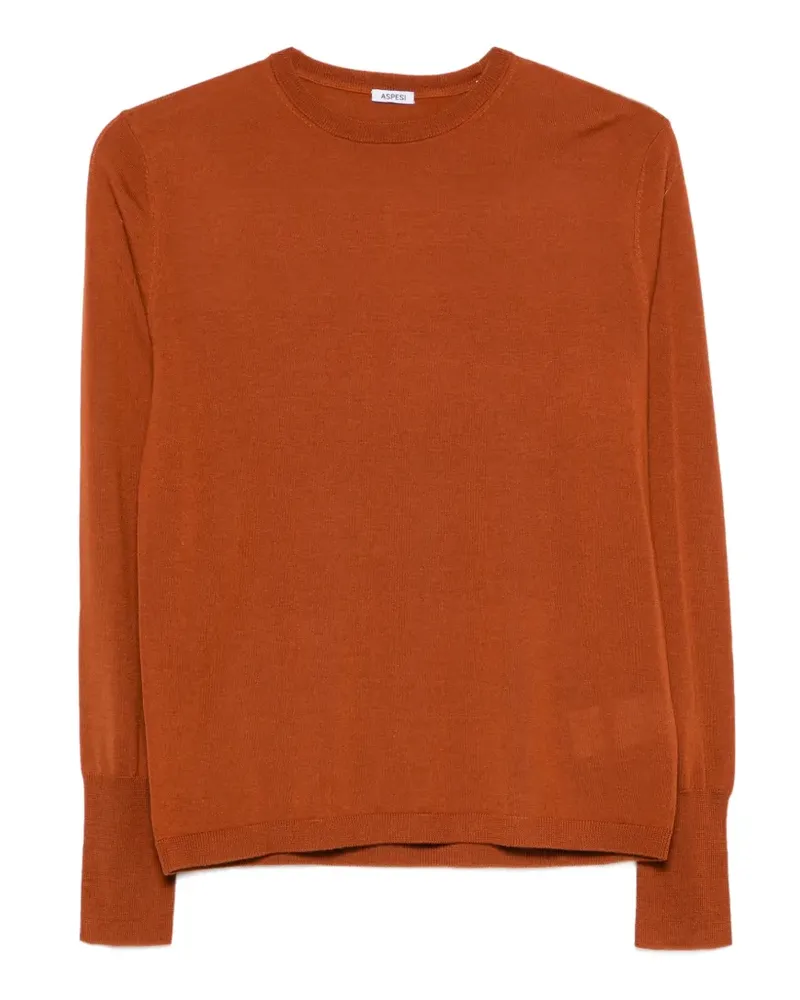 ASPESI Pullover mit Rundhalsausschnitt - Orange Orange