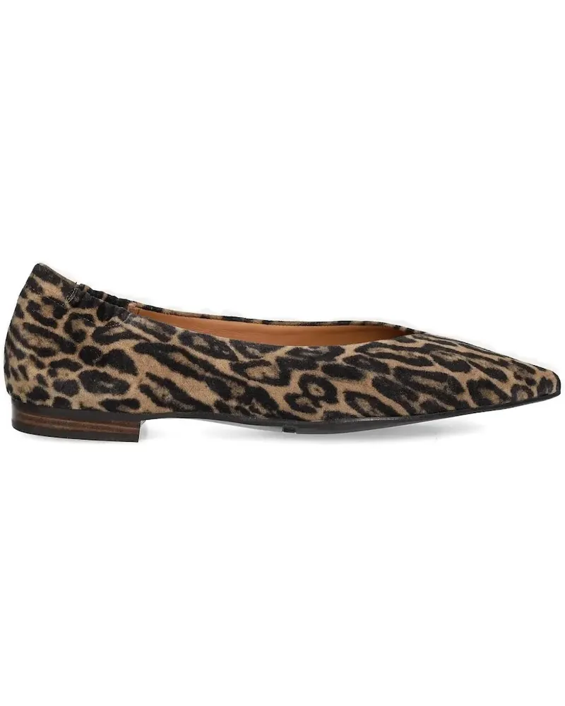 Billi Bi Ballerinas mit Leoparden-Print - Braun Braun