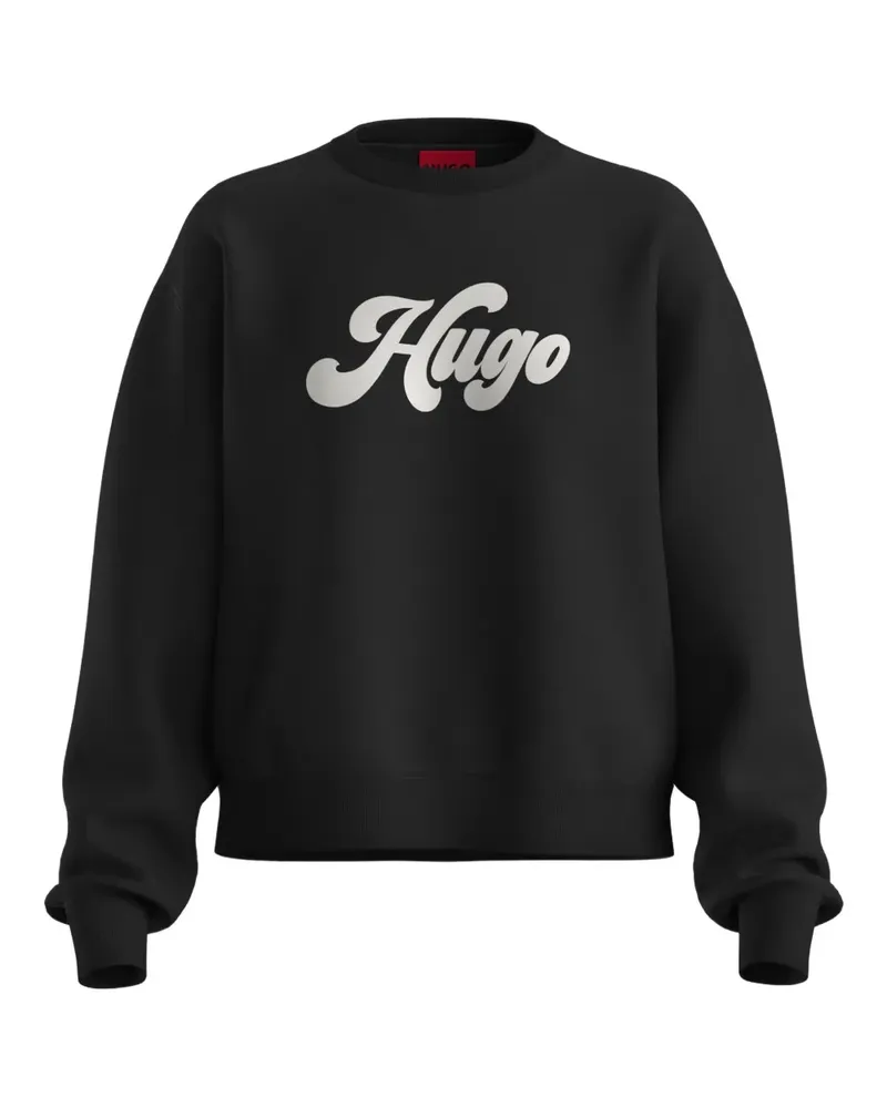 HUGO BOSS Sweatshirt mit Logo-Print - Schwarz Schwarz