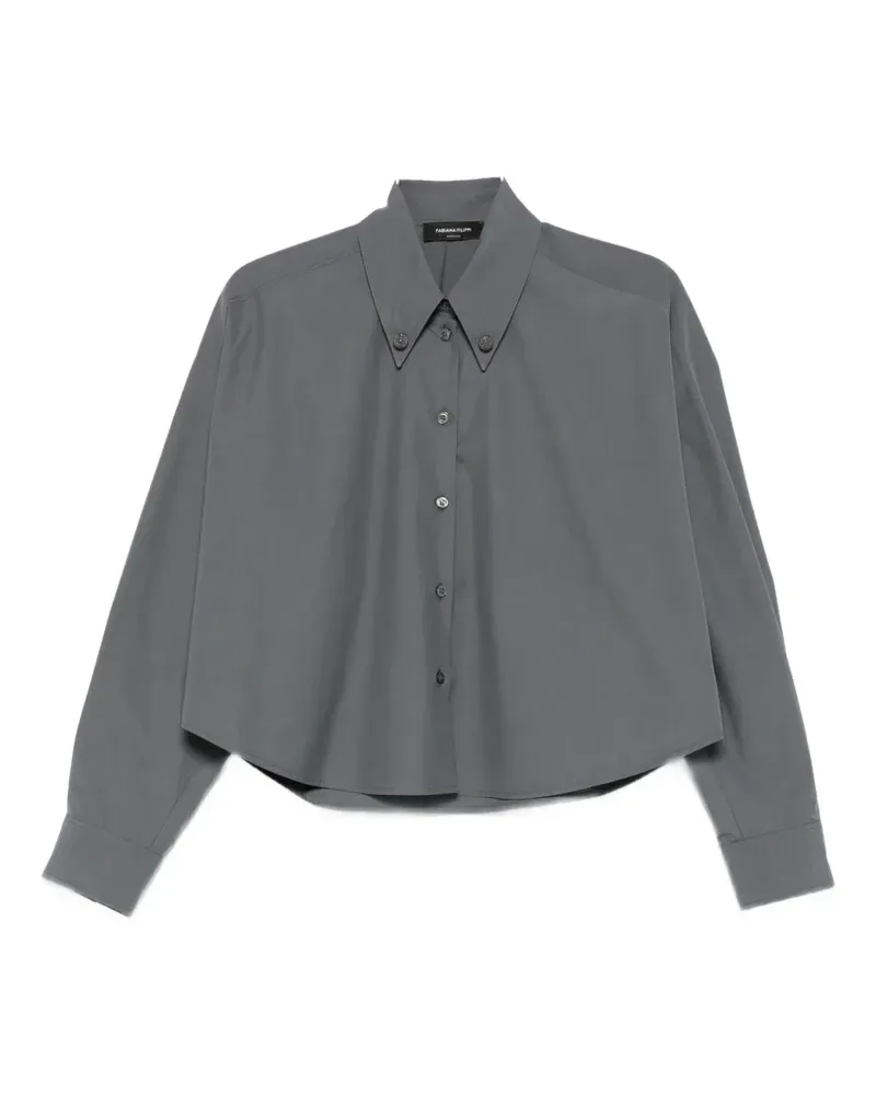 Fabiana Filippi button-down cropped shirt - Grau Grau