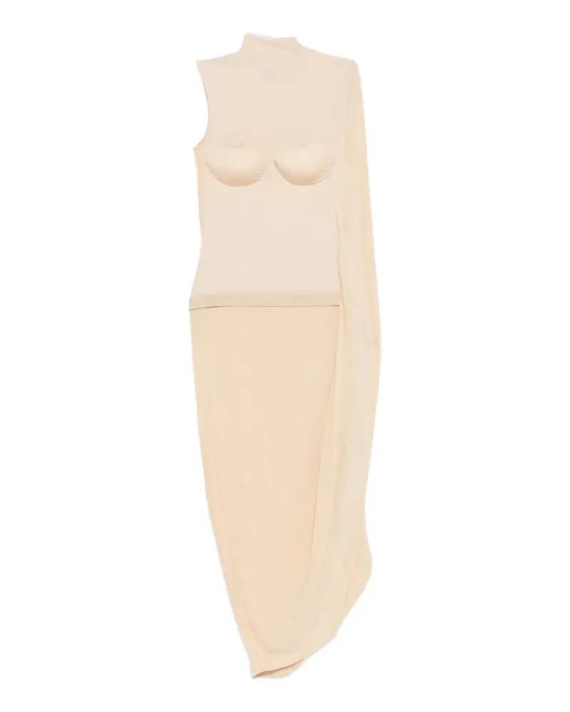 Jean Paul Gaultier panelled midi dress - Nude Nude