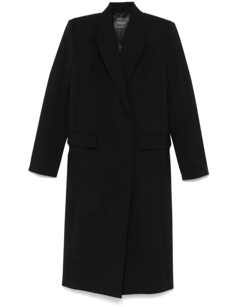 Thierry Mugler Mantel aus Wolle - Schwarz Schwarz