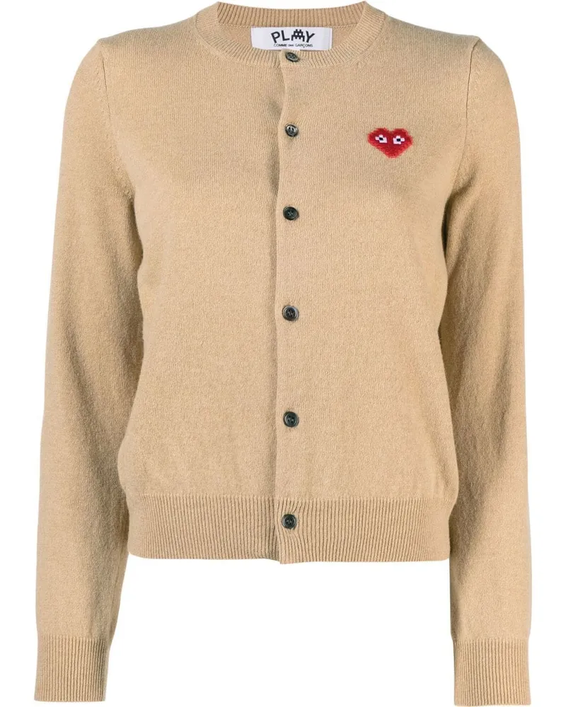 Comme des Garçons Cardigan mit Herzmotiv - Nude Nude