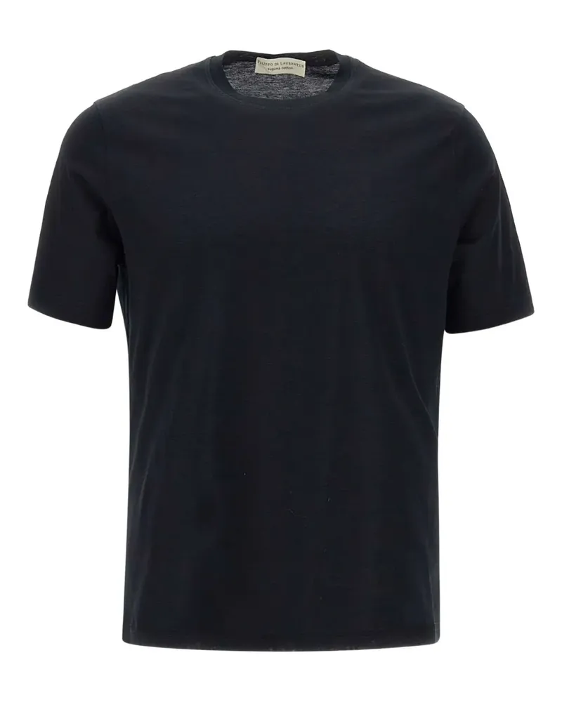 Filippo de Laurentiis T-Shirt mit Rundhalsausschnitt - Schwarz Schwarz