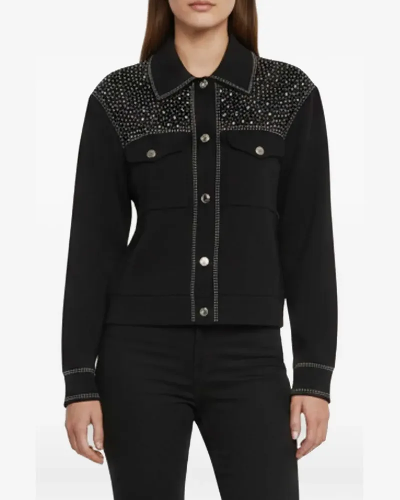 Maje rhinestone-embellished cardigan - Schwarz Schwarz