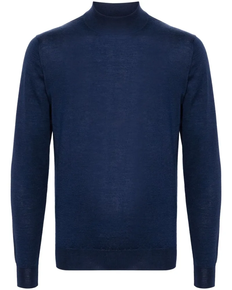 Fedeli Pullover mit Stehkragen - Blau Blau