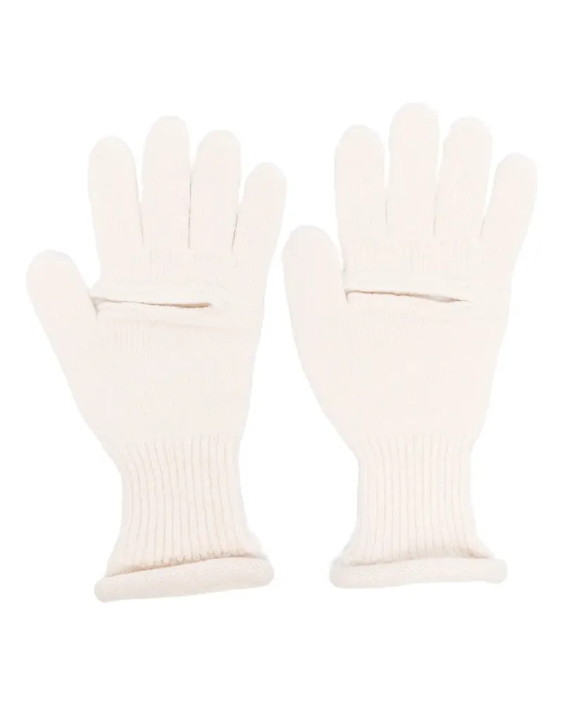 Issey Miyake Handschuhe mit Schlitz - Nude Nude