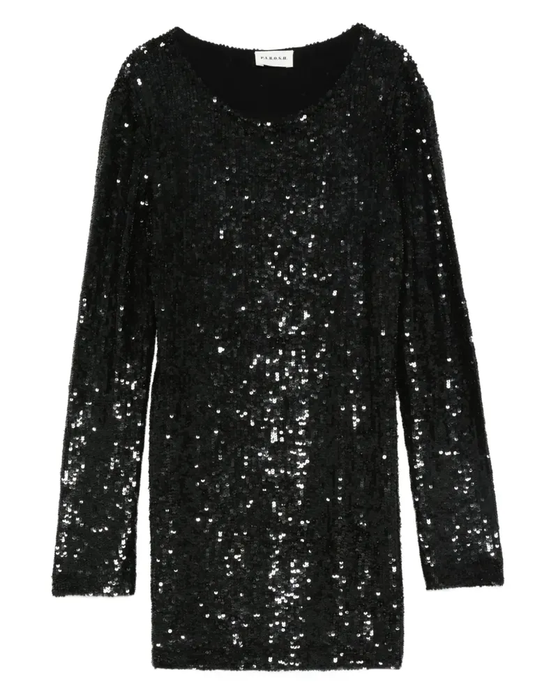 P.A.R.O.S.H. P.A.R.O H. Kleid mit Pailletten - Schwarz Schwarz