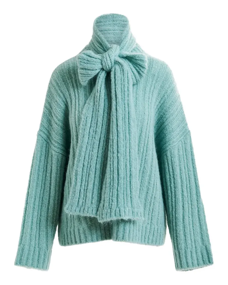 Essentiel Gerippter Strickpullover - Blau Blau