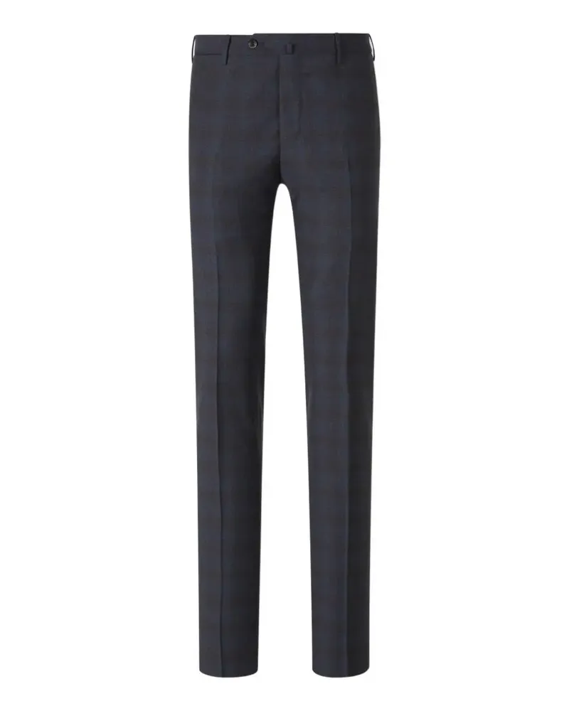 PT TORINO Schmale Hose mit Karomuster - Blau Blau