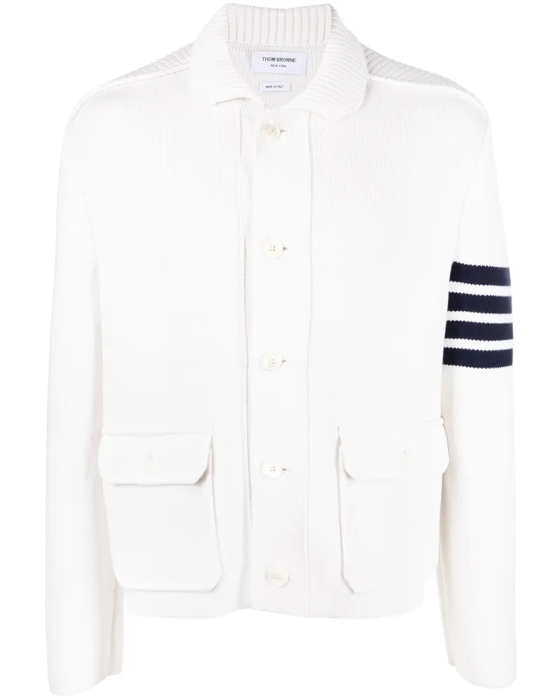 Thom Browne Cardigan mit Streifen - Weiß Weiß