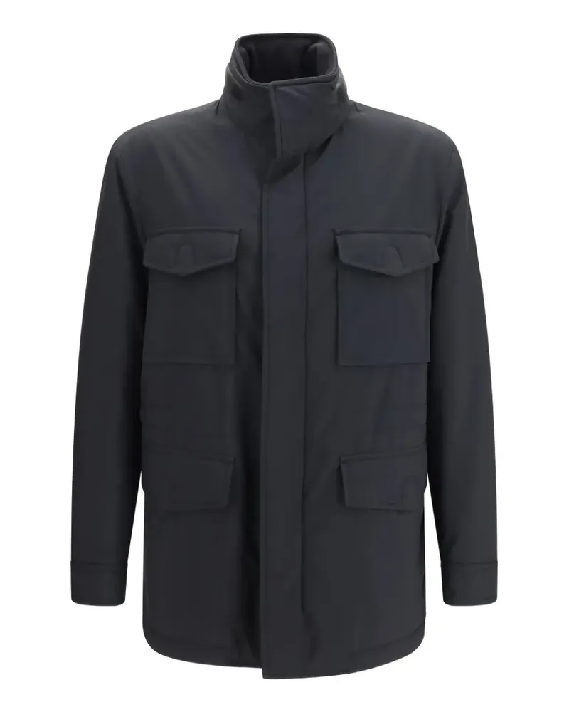 Brioni Sahariana Jacke - Schwarz Schwarz