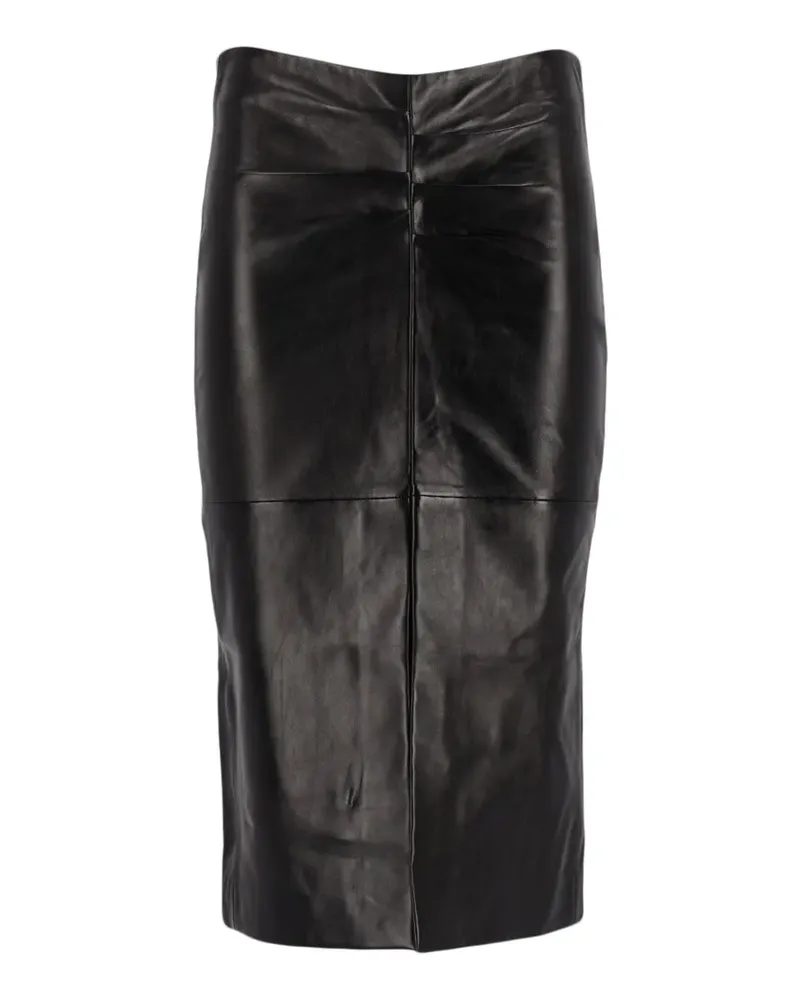 Isabel Marant Tuline-GD Lederrock - Schwarz Schwarz