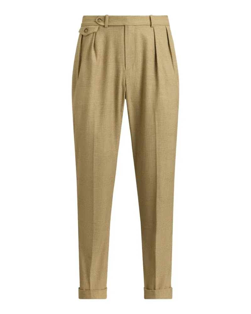 Ralph Lauren Karierte Hose mit Falten - Nude Nude